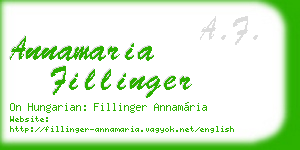annamaria fillinger business card